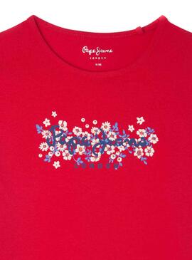 T-Shirt Pepe Jeans Bonnet Rouge pour Fille