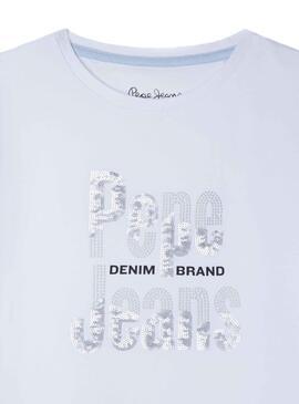 T-Shirt Pepe Jeans Kaela Blanc pour Fille