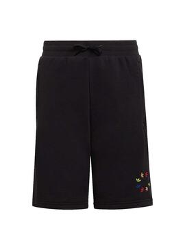 Bermuda Adidas Adicolor Trefoil Noire pour Enfants