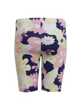 Leggings Cyclistes Adidas Fleurs Multicolore Fille