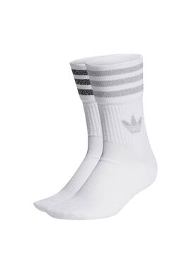 Pack 2 Chaussettes Adidas Blancs Paillettes pour Fille