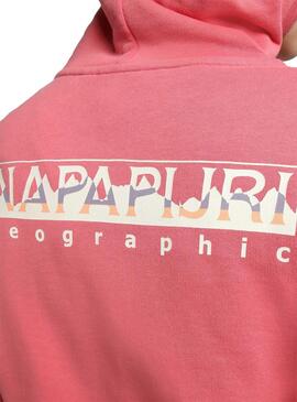 Sweat Napapijri Veny Logo Rose pour Femme