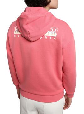 Sweat Napapijri Veny Logo Rose pour Femme