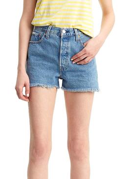 Short Levis 510 High Rise Blue Femme