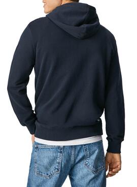 Sweat Pepe Jeans George Hoodie Bleu Marine Homme