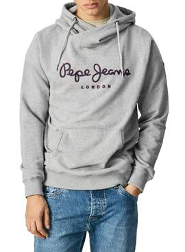Sweat Pepe Jeans George Hoodie Gris pour Homme