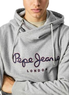 Sweat Pepe Jeans George Hoodie Gris pour Homme