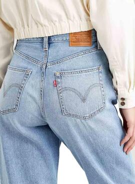 Jeans Levis High Loose Taper Bleu Femme