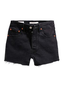Short Levis Cage Ribcage Noire pour Femme