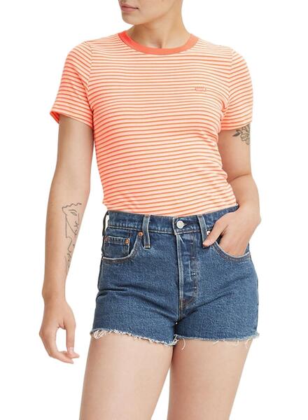 Tee shirt levis rose femme cheap