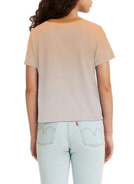 T-Shirt Levis Jordie Effet dégradé Orange Femme