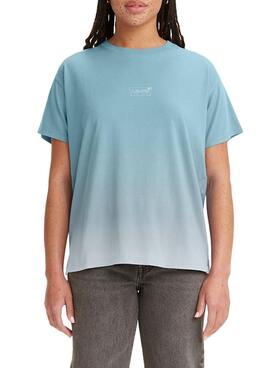 T-Shirt Levis Jordie Effet Dégradé Bleu pour Femme