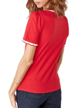 T-Shirt Naf Naf Love Rouge pour Femme