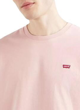 T-Shirt Levis Original Housemark Rosa pour Homme