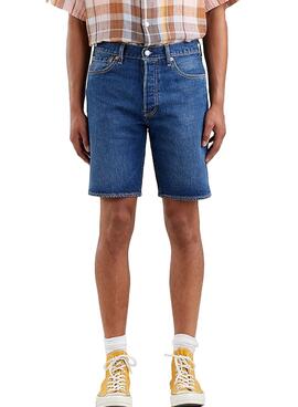 Bermuda Denim Levis 501 Hemmed Bleu pour Homme