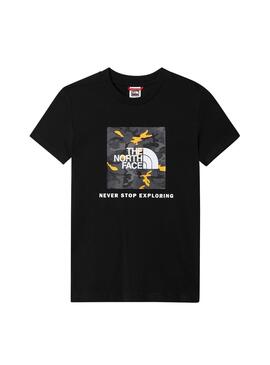 T-Shirt The North Face Box Noire Camouflage Garçon