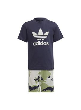 Set Adidas T-Shirt et Bermuda Camouflage Garçon