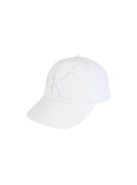 Casquette Calvin Klein Mix Media Blanc pour Enfants