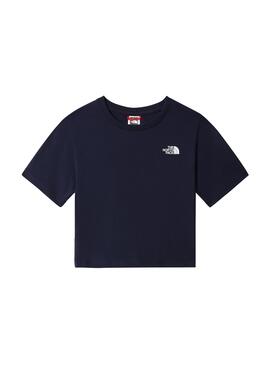 T-Shirt The North Face Simple Dome Bleu Marine Fille
