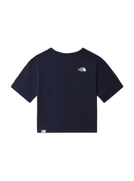 T-Shirt The North Face Simple Dome Bleu Marine Fille