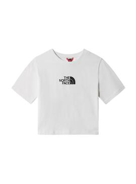 T-Shirt The North Face Graphic Crop Blanc Fille
