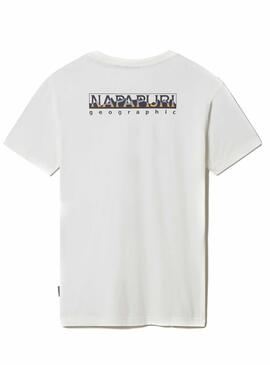 T-Shirt Napapijri Sella Blanc pour Homme