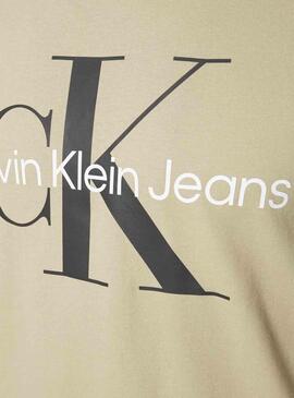 T-Shirt Calvin Klein Saisonnier Monogram Beige