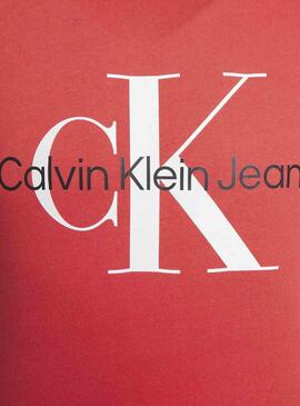 T-Shirt Calvin Klein Saisonnier Monogram Rouge