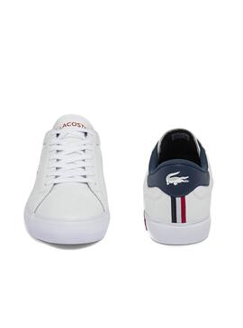 Chaussures Lacoste Powercourt Blanches pour Homme