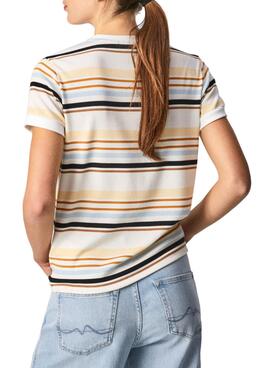 T-Shirt Pepe Jeans Carrie Rayures Multi pour Femme