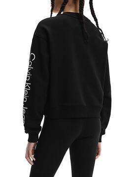 Sweat Calvin Klein Blocking Noire pour Femme