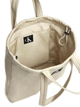 Sac à main Calvin Klein City Square Beige pour Femme