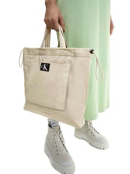 Sac à main Calvin Klein City Square Beige pour Femme