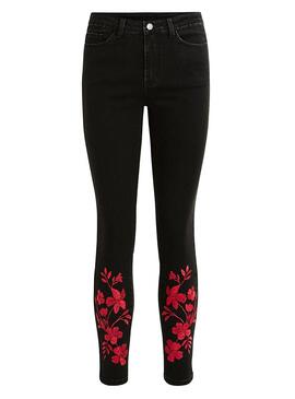 Jeans Vila Vibarcher Femme Noir