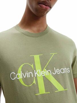 T-Shirt Calvin Klein Seasonal Monogram Vert