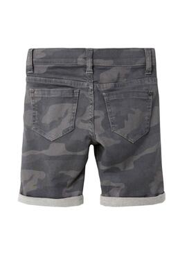 Bermuda Denim Name It Theo Tayson Camo Gris Garçon