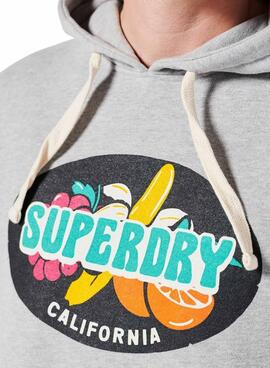 Sweat Superdry Vintage Ranchero Gris Homme