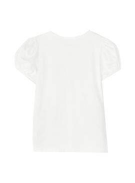 T-Shirt Name It Florida Lunettes Blanc pour Fille