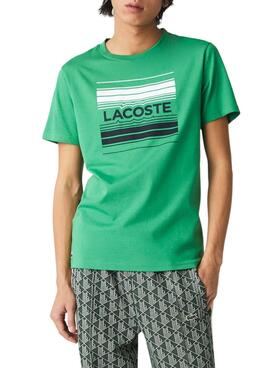 T-Shirt Lacoste TH0851 Vert pour Homme