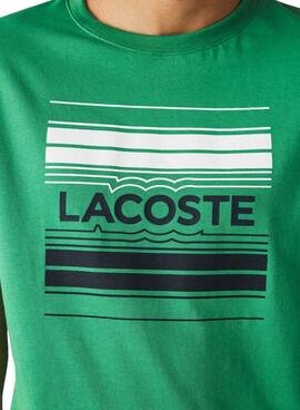 T-Shirt Lacoste TH0851 Vert pour Homme