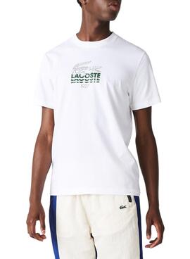 T-Shirt Lacoste TH1228 Blanc pour Homme