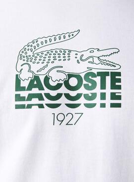 T-Shirt Lacoste TH1228 Blanc pour Homme