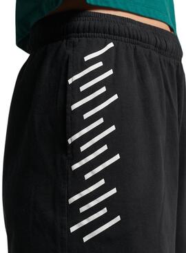 Short Superdry Code Core Sport Noire pour Femme