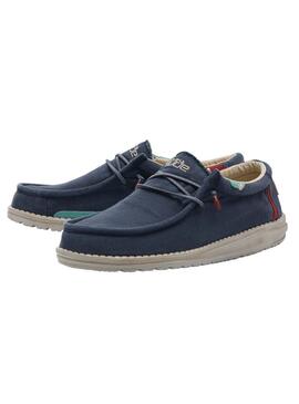 Chaussures Hey Dude Wally Lavé Bleu pour Homme