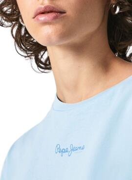 T-Shirt Pepe Jeans Nina Bleu pour Femme