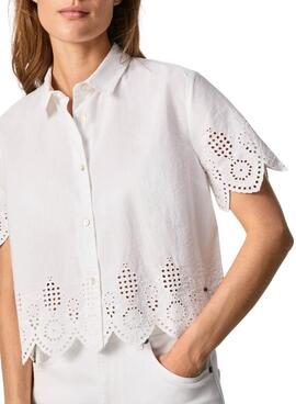 Chemise Pepe Jeans Laura Calada Blanc pour Femme