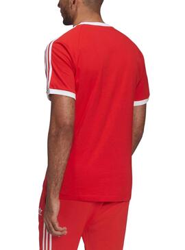 T-Shirt Adidas 3 Bandes Rouge pour Homme