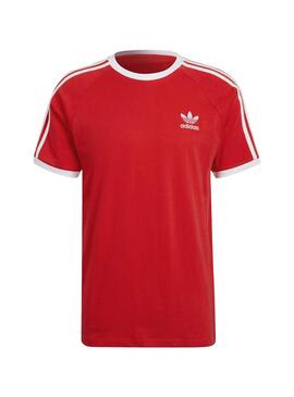 T-Shirt Adidas 3 Bandes Rouge pour Homme