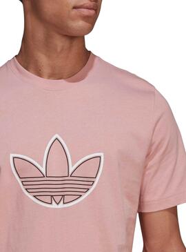 T-Shirt Adidas Contour Logo Rose pour Homme