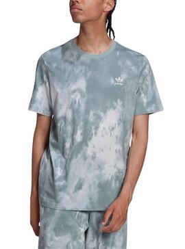 T-Shirt Adidas Essentiel Tie Dye Vert Homme